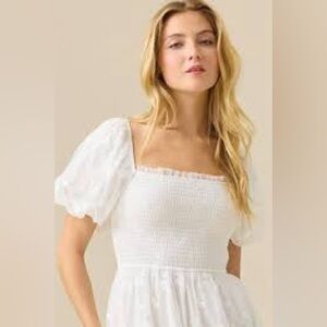 Altrd State White Puff Sleeve Dress
